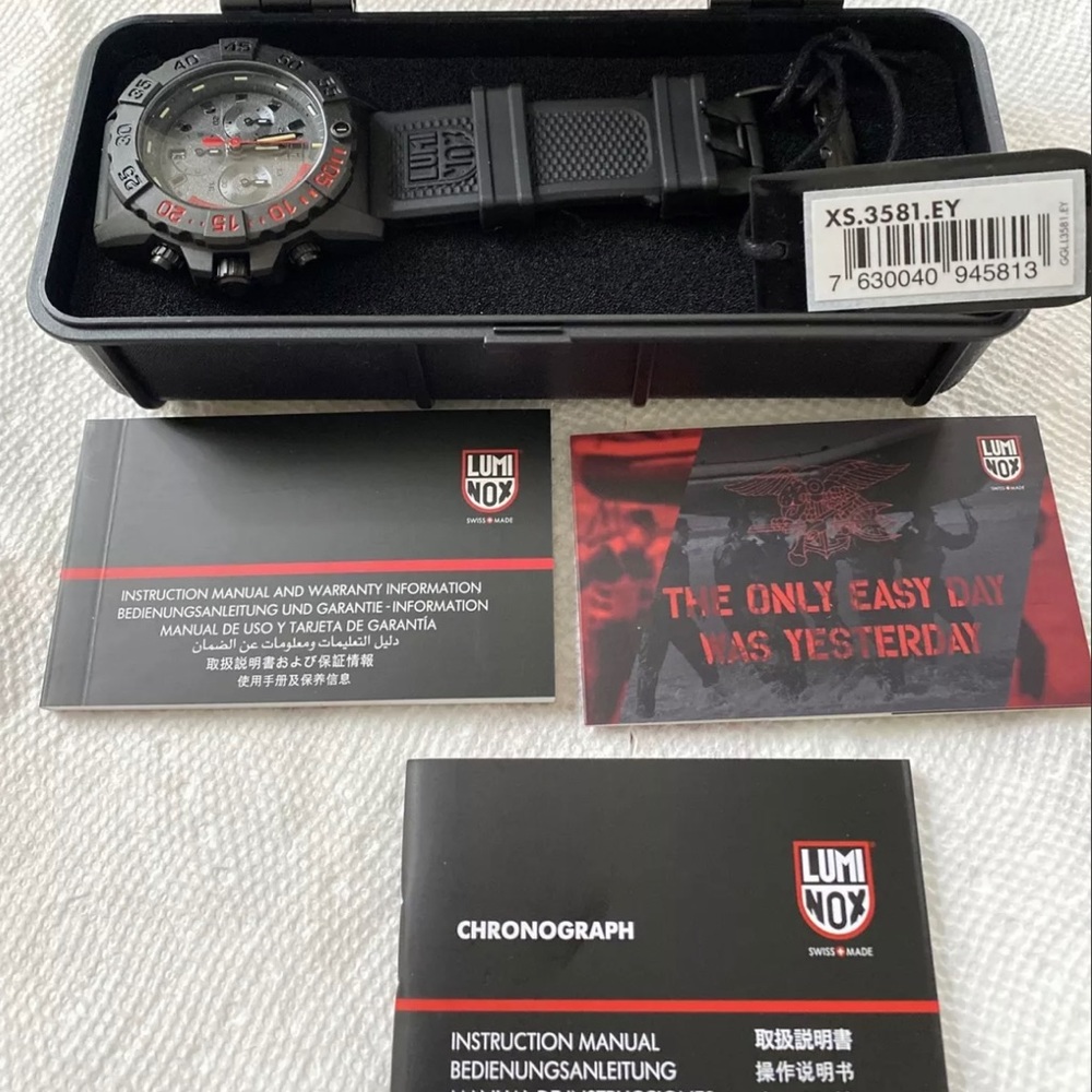Luminox (3581.EY) series Navy Seal Chronograph- The Only Easy Day Was Yesterday-